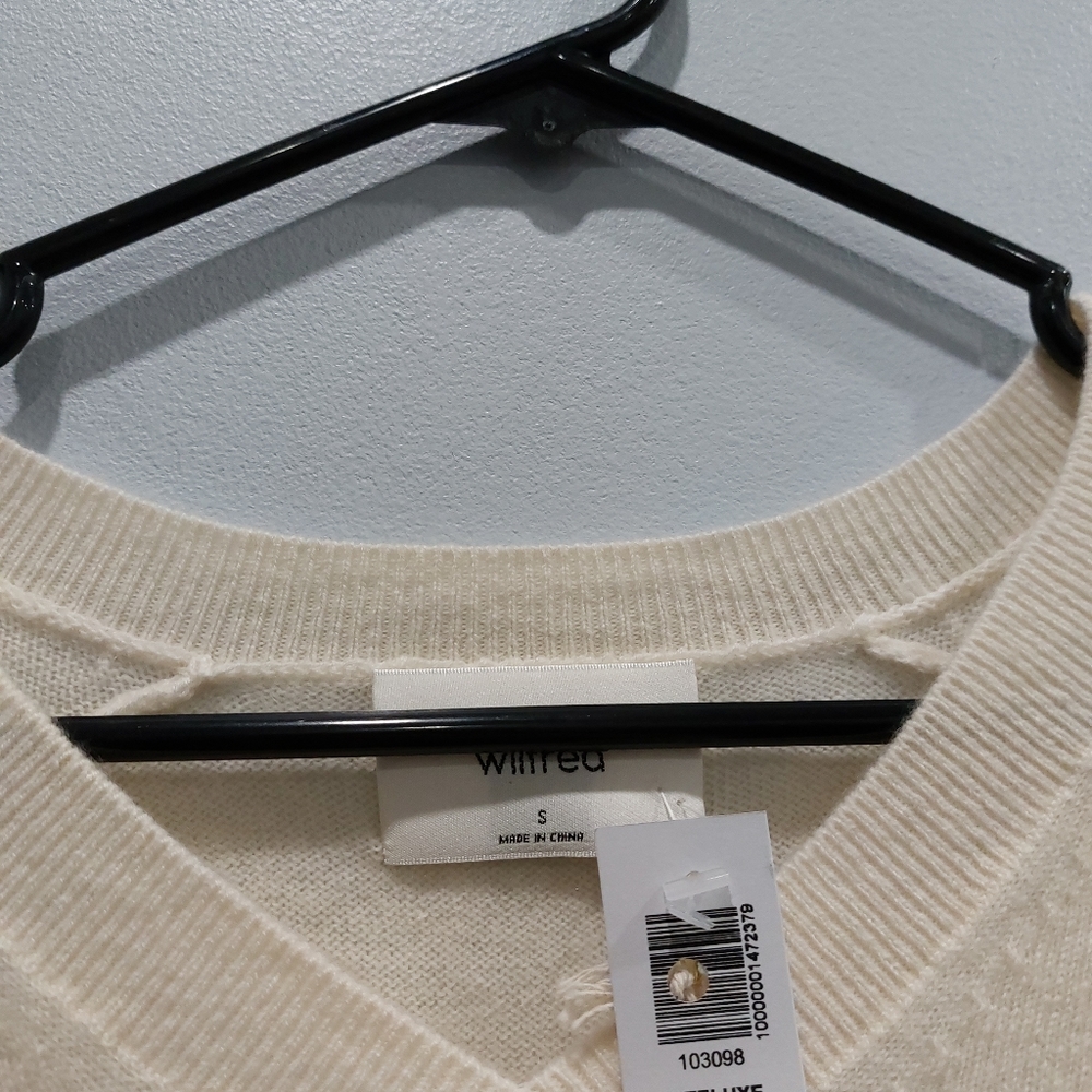 Aritzia Wilfred Liteluxe Cashmere Sweater Light Birch - Picture 2 of 8